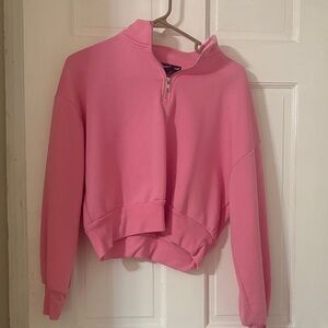 Charlotte Russe Pink Cropped Sweatshirt